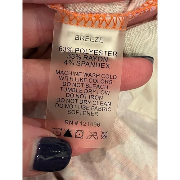 Title Nine Pink Geometric Print Sleeveless Cowl Neck Breeze Mini Dress XS - Picture 7 of 8